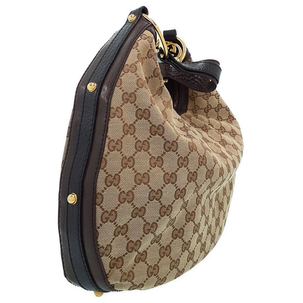 Gucci Brown Interlocking Shoulder Hobo Beige bag